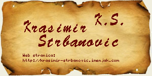 Krasimir Štrbanović vizit kartica